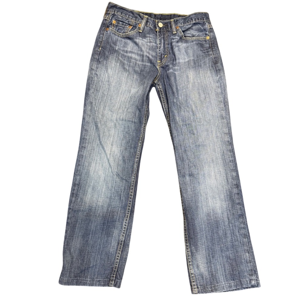 Levi's Straight Leg Denim Blue Jeans Women W30X27 Hemmed